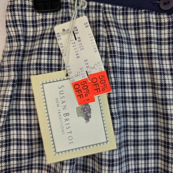 Susan Bristol Vintage Plaid Skirt Size 8 A-Line Classic Preppy Mod Careerchic - Picture 4 of 8